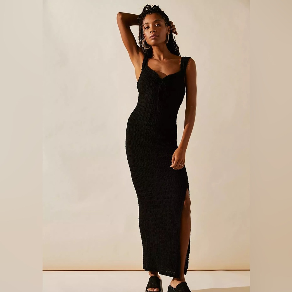FREE PEOPLE Beach Eleni Bodycon Midi Dress